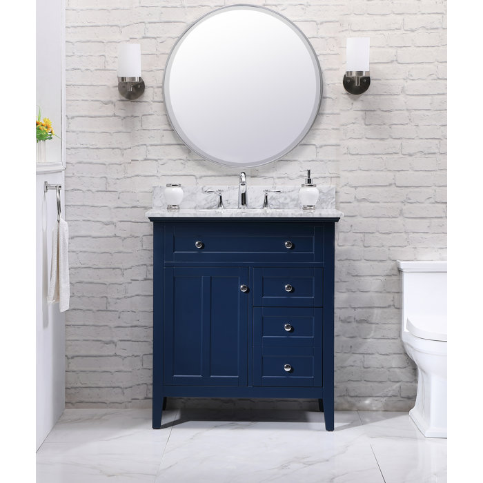Andover Mills™ Waut 32'' Single Bathroom Vanity with Marble Top